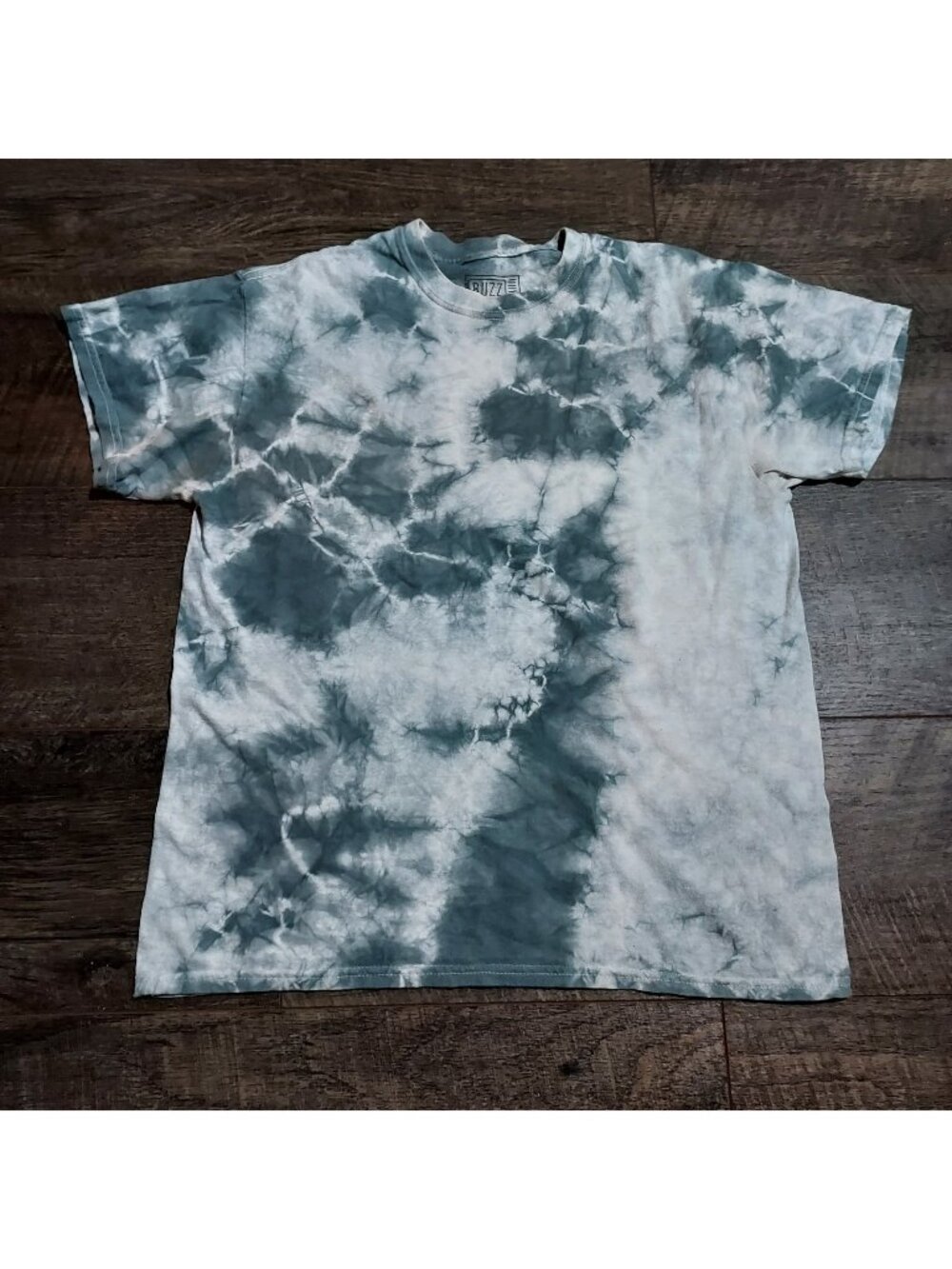 Tie Dye Lightening Tee Buzz Shirt Women Small Sage Green Y2K Vintage